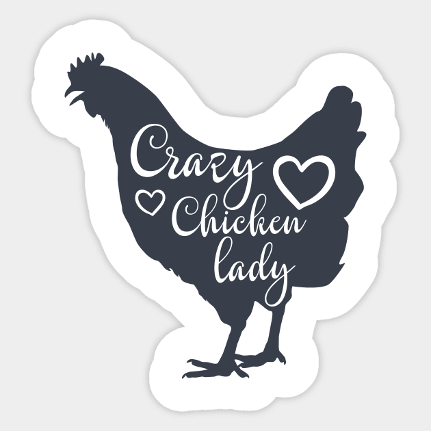 Crazy Chicken Lady Sticker by CB Creative Images